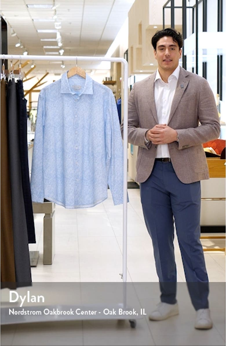 James OoohCotton<sup>®</sup> Abstract Print Button-Up Shirt, sales video thumbnail