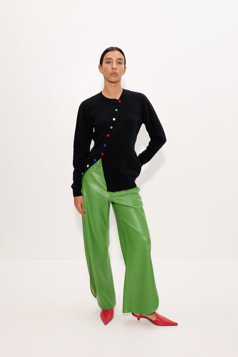 Ada Asymmetrical Cardigan, Alternate, color, Black Multi