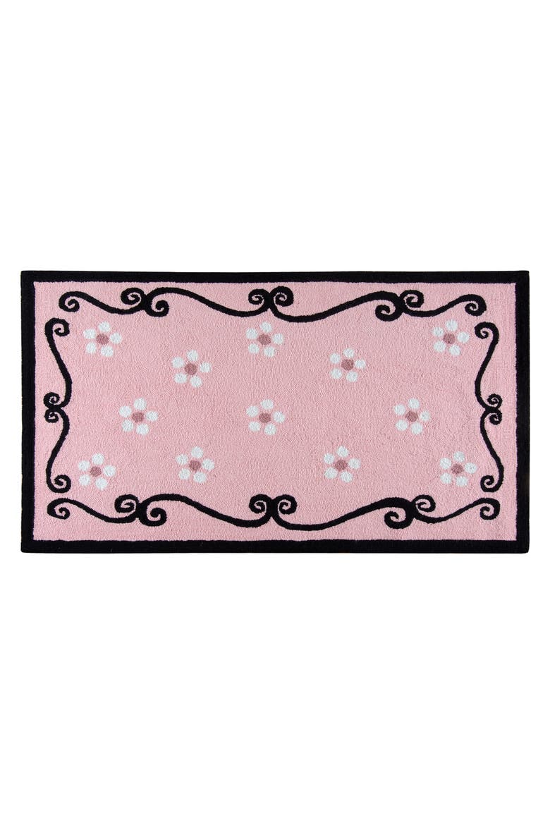 3'0" x 5'0" Princess Treasure Hooked Rug, Main, color, Pink