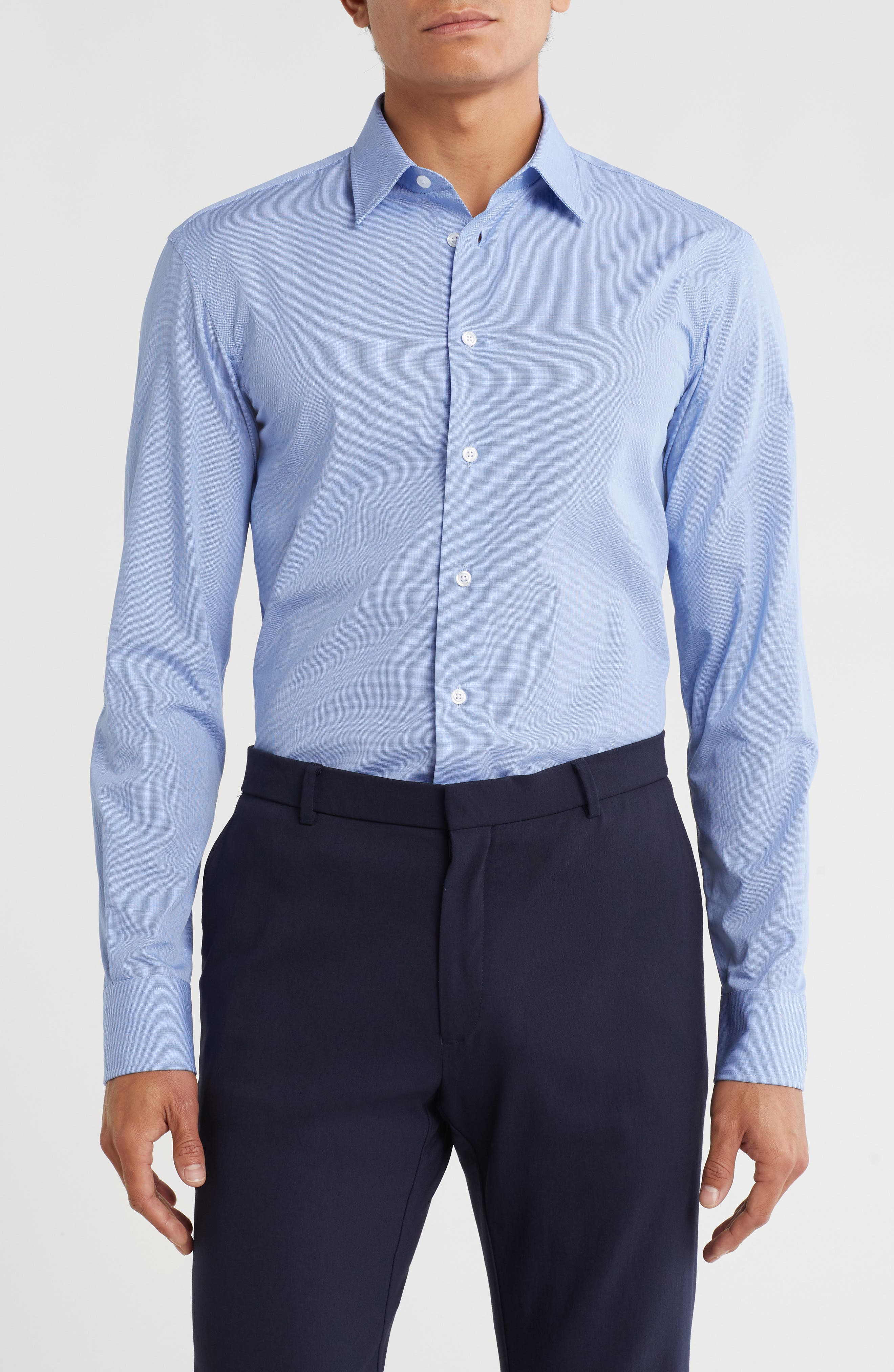 Armani Collezioni Stretch Cotton Button-Up Shirt