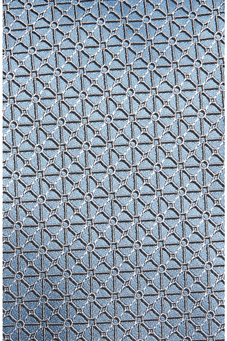 Geometric Silk Jacquard Tie, Alternate, color, LIGHT BLUE