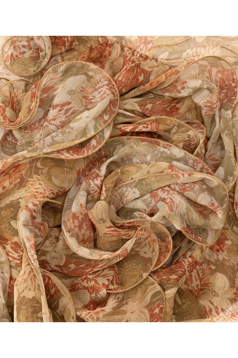 Pre-Spring Floral Double Ruffle, Alternate, color, Madison Tan