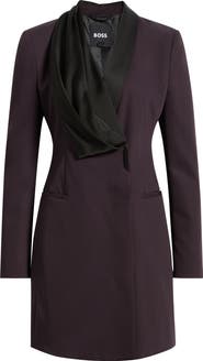 BOSS Danjana Long Sleeve Virgin Wool Blazer Dress