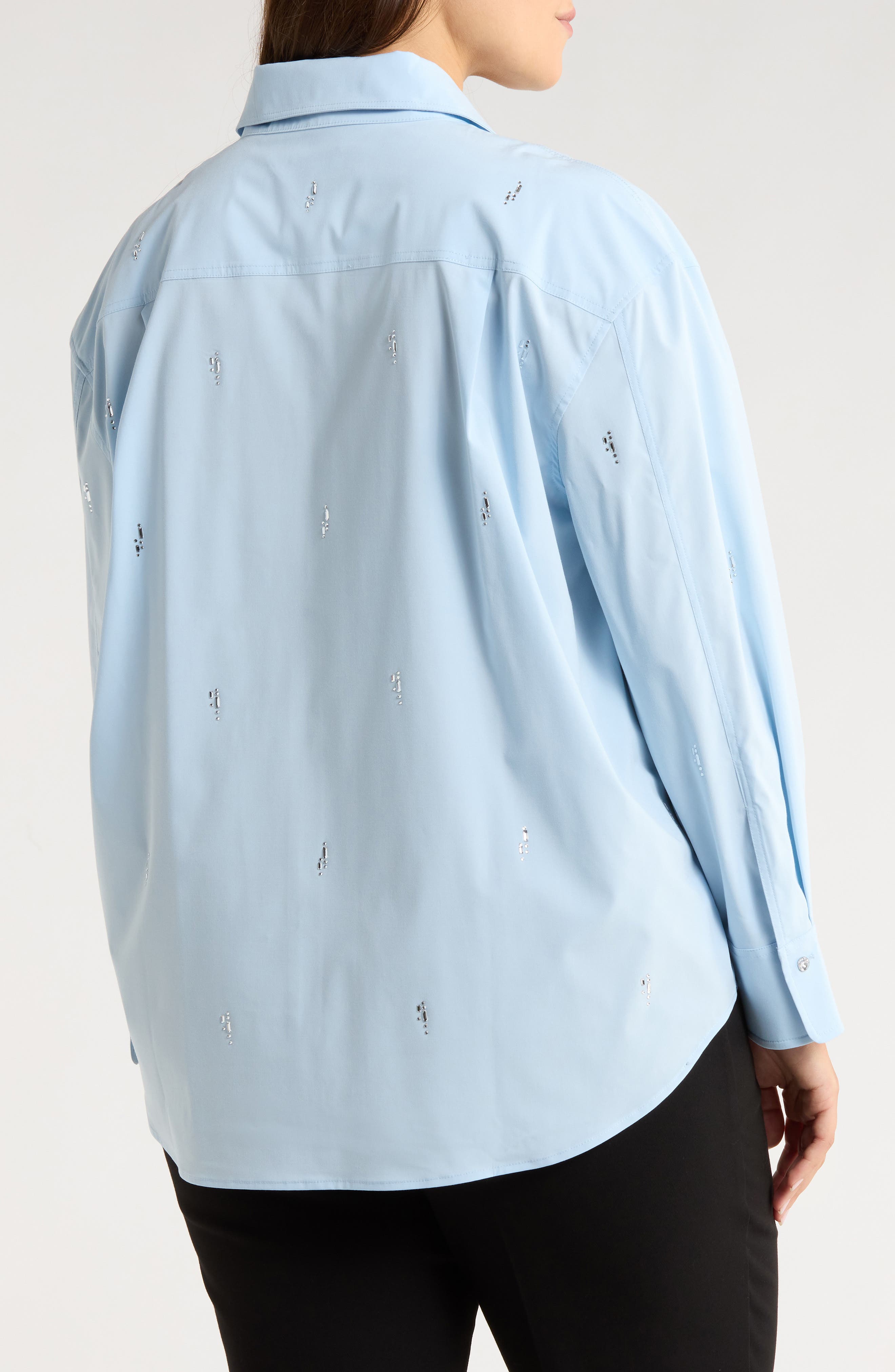 Skye Crystal Embellished Button-Up Shirt - image 2