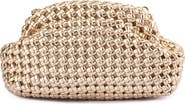 Olga Berg Everly Handwoven Faux Leather Frame Clutch