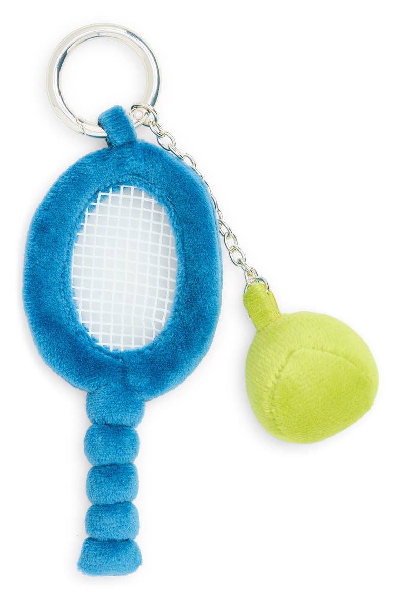 Stuffed Tennis Bag Charm, Main, color, BLUE MULTI- GOLD