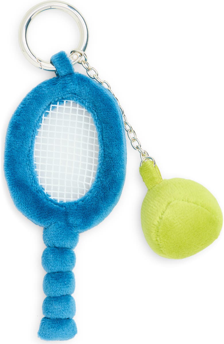 Leith Stuffed Tennis Bag Charm, Main, color, Blue Multi- Gold