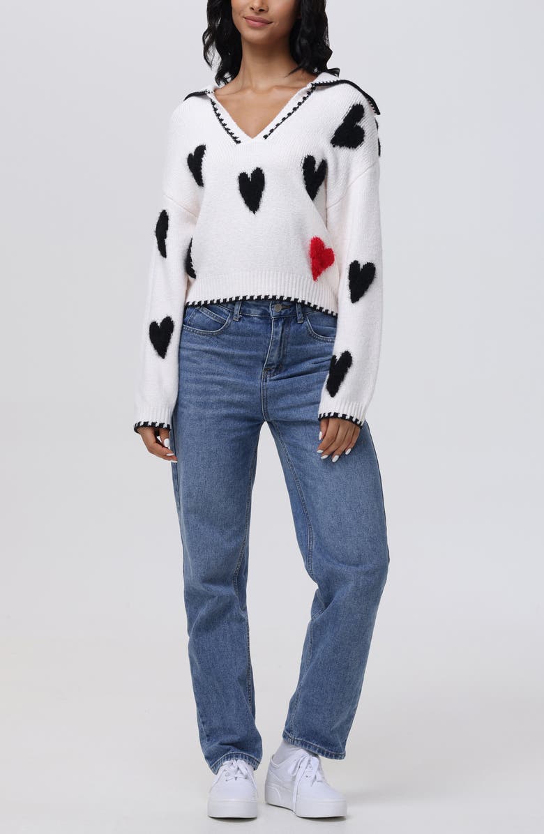 525 Amor Intarsia Heart Sweater, Alternate, color, 
