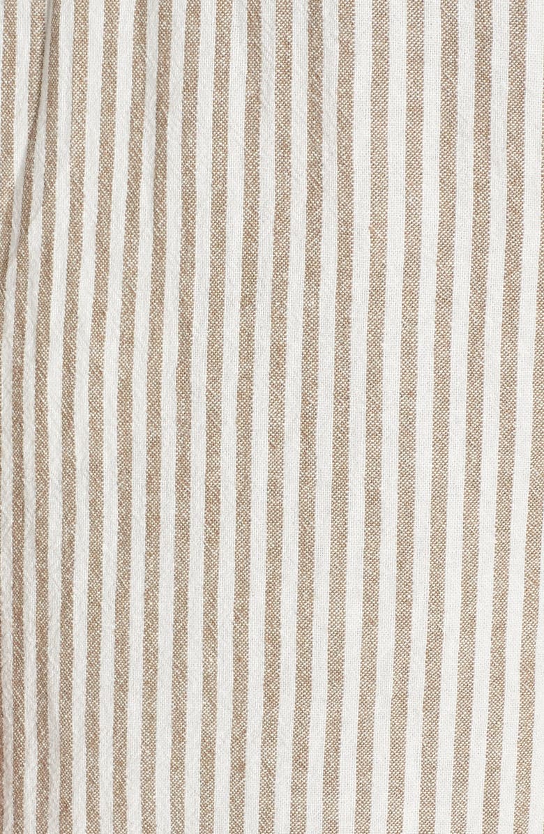 Vince Camuto Stripe Tie Front Linen Blend Jumpsuit, Alternate, color, 