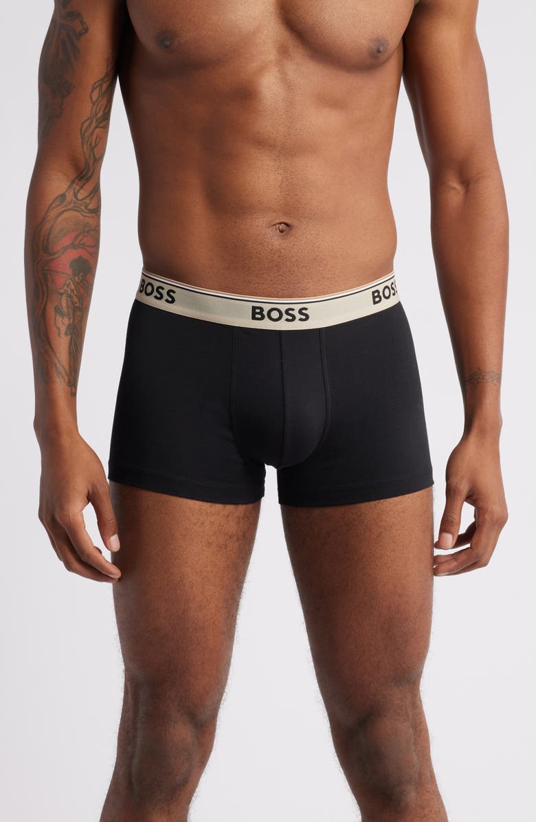 HUGO Assorted 3-Pack Power Stretch Cotton Boxer Briefs, Main, color, 