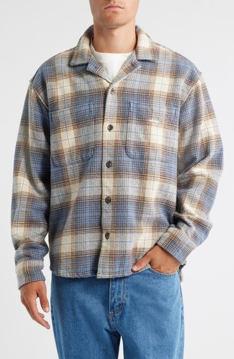 Laurel Plaid Long Sleeve Heavyweight Cotton Camp Shirt