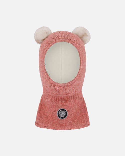 Deux Par Deux Knit Balaclava In Brown