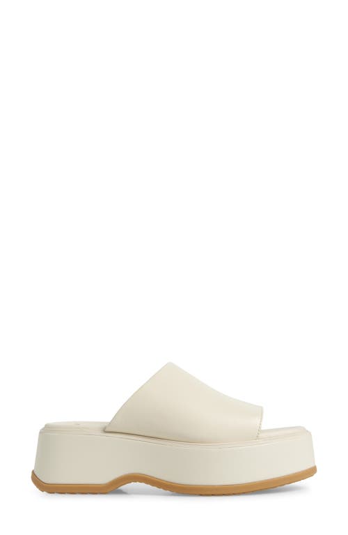 Sorel Dayspring Slide Platform Sandal In Chalk/gum 16