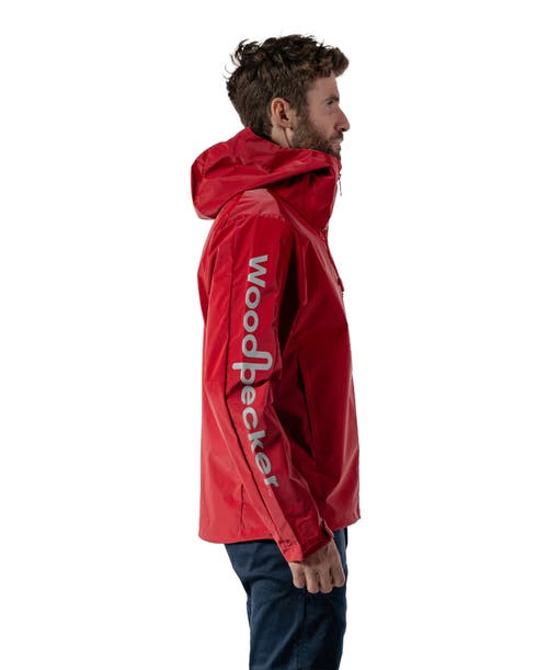 Woodpecker Wind Rain Shell Jacket In Red