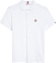 Moncler Flag Tipped Cotton Piqué Polo