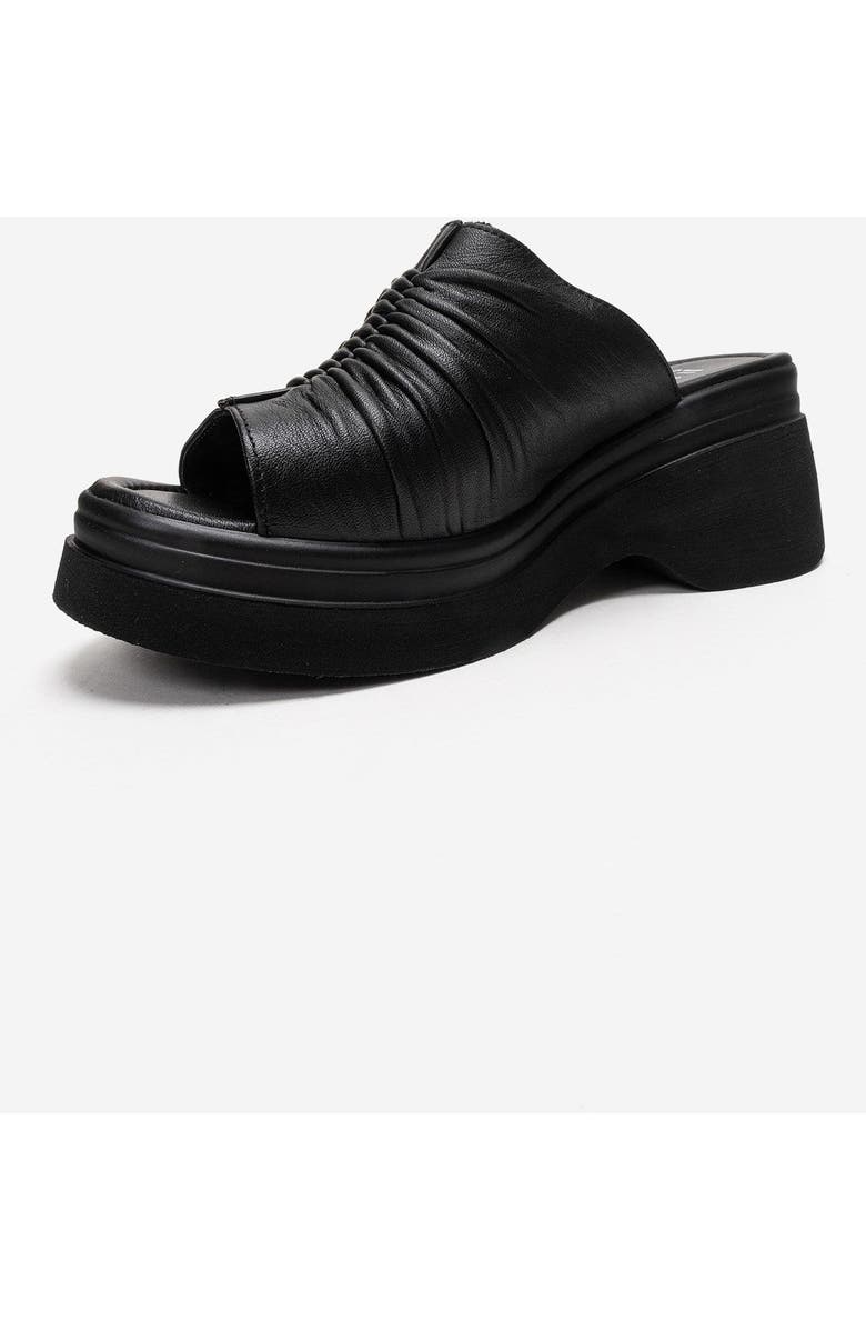 Forever & Always Shoes Nellie Leather Platform Sandal, Alternate, color, Black