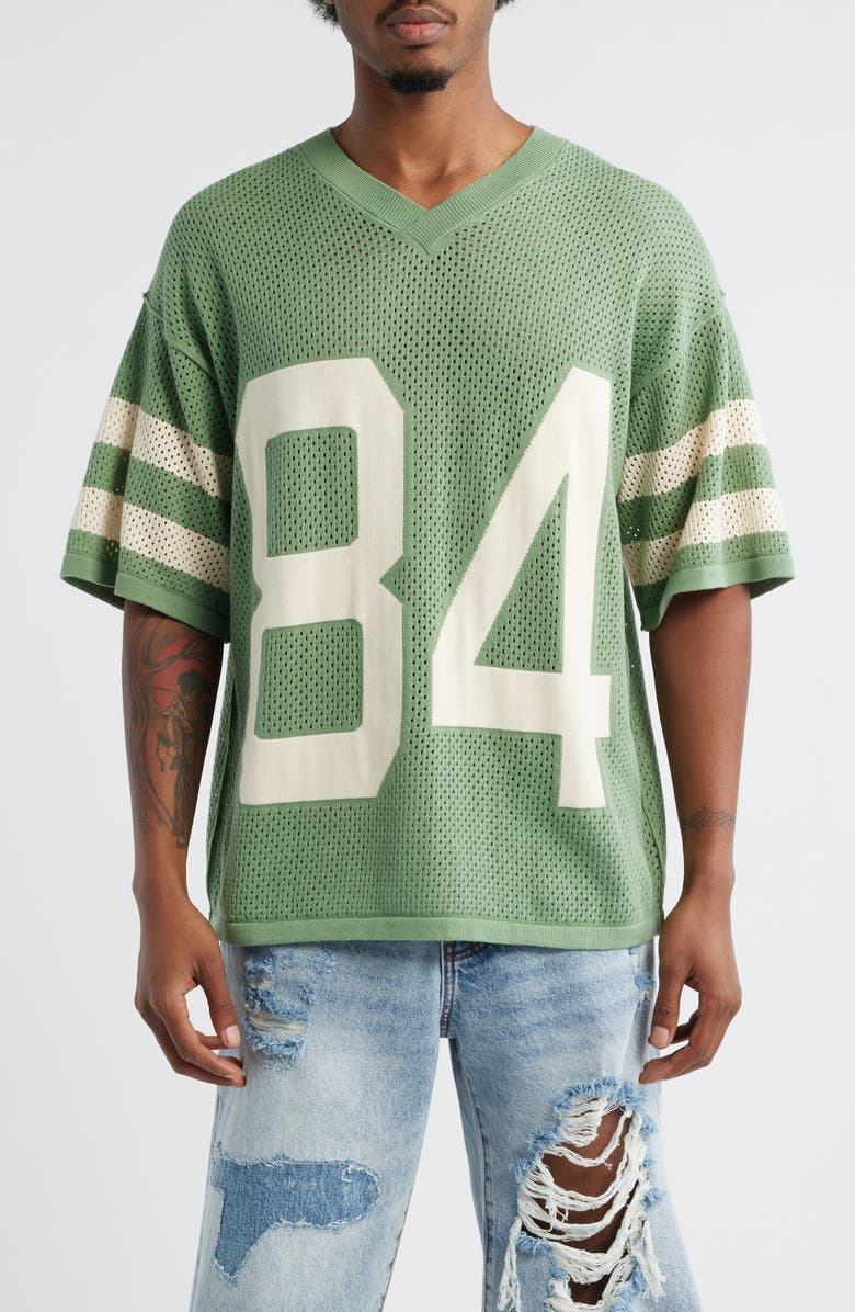 DIET STARTS MONDAY '84 Mesh Cotton Appliqué Jersey, Main, color, 