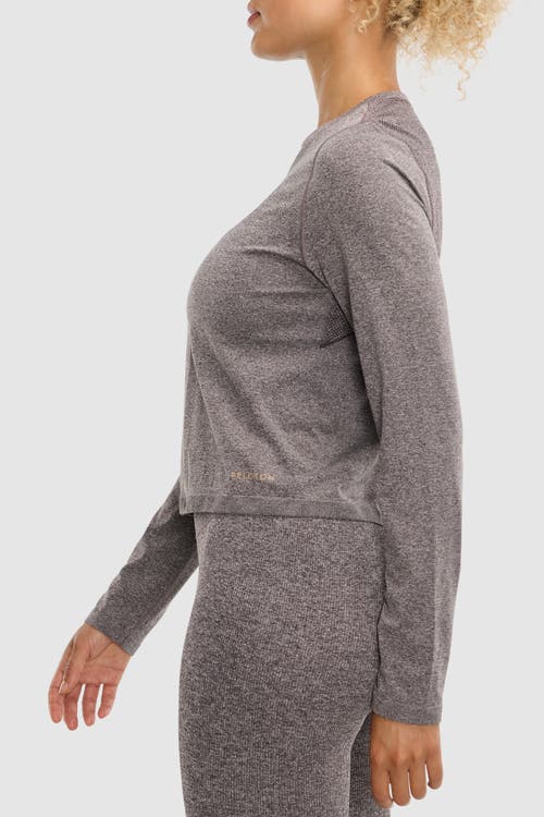 Peloton Seamless Melange Long Sleeve In Gray