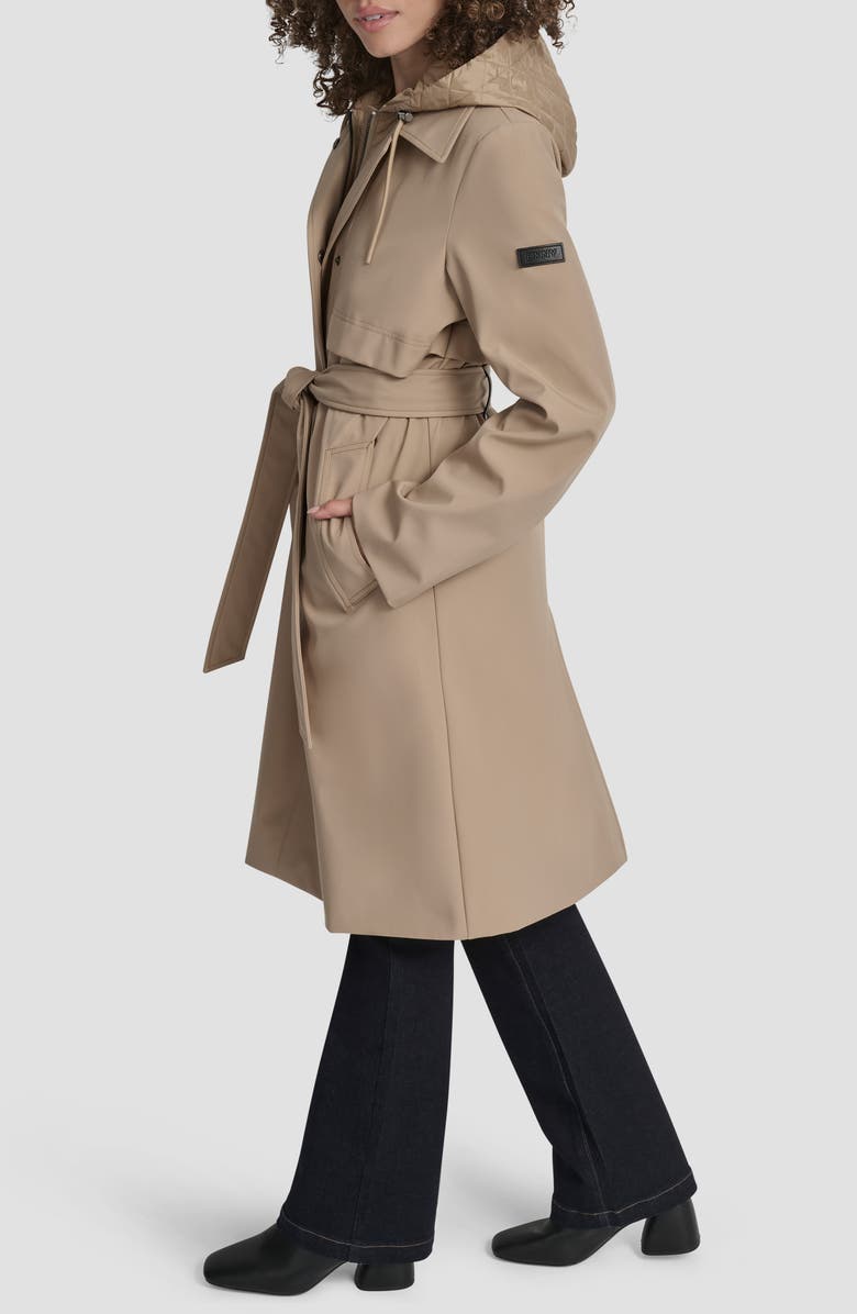 DKNY Softshell Hooded Trench Coat | Nordstromrack