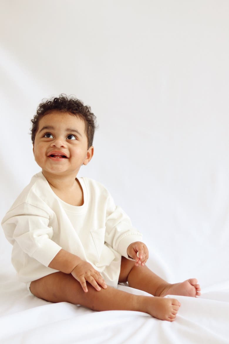 Harley Pocket Romper, Alternate, color, Marshmallow