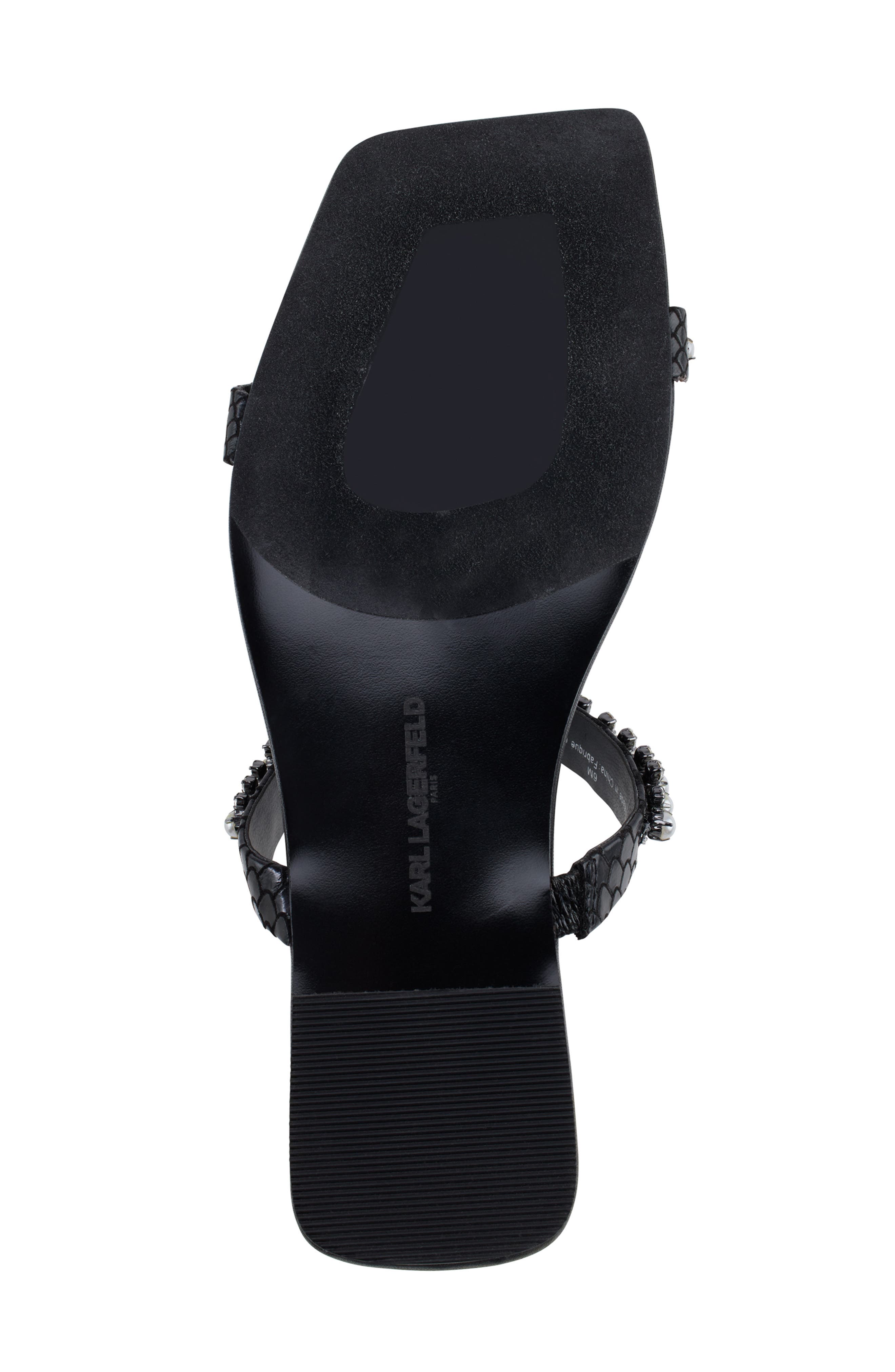 KARL LAGERFELD PARIS Payzlee Rhinestone Slide Sandal, Alternate, color, 