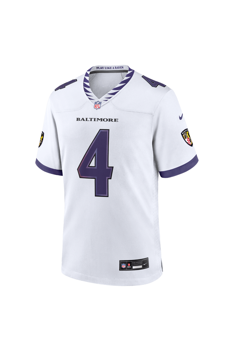 Men's Nike Zay Flowers White Baltimore Ravens Game Jersey, Alternate, color, White