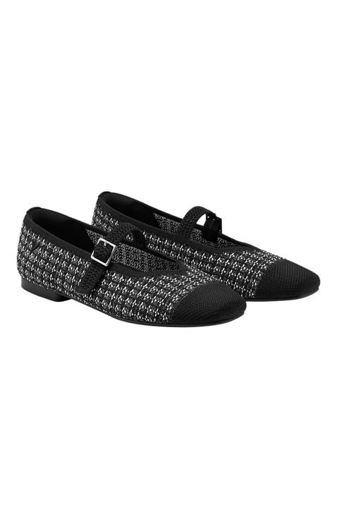 Margot Mary-Jane Square-Toe Ballet Flats