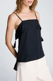 Kenneth Cole Tassel Trim Foldover Camisole