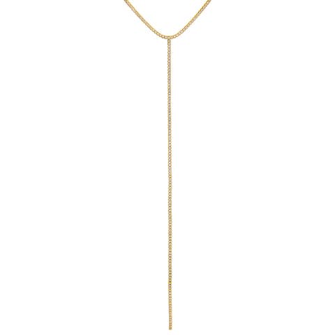CZ Tennis Lariat Necklace