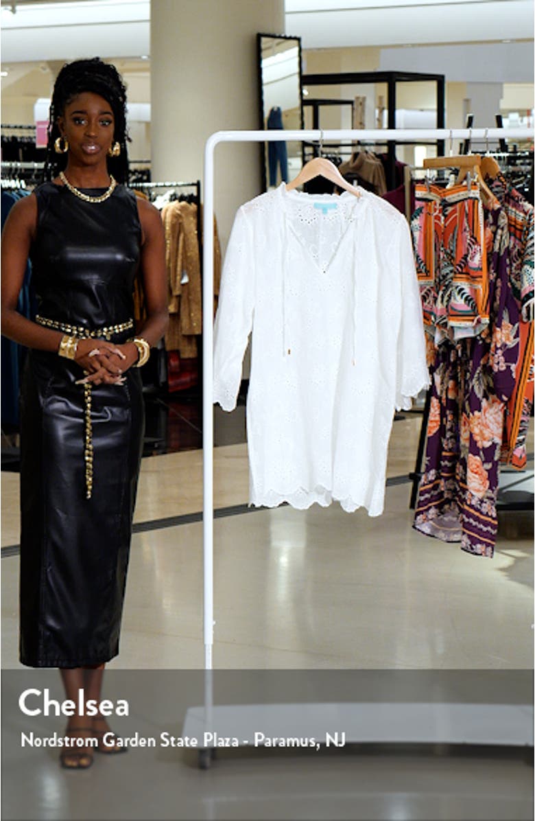 Lucy Embroidered Cotton Cover-Up Tunic, sales video thumbnail