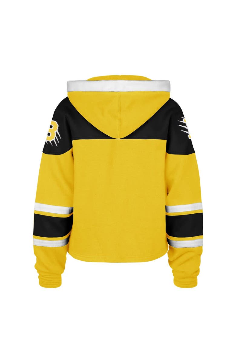'47 Women's '47 Gold Boston Bruins 2026 NHL Stadium Series Cropped Lacer Hoodie, Alternate, color, Gold