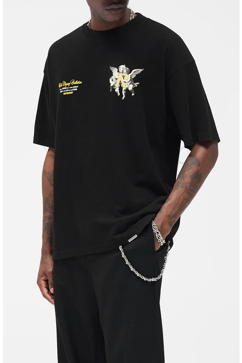 Legacy Cherubs Cotton Graphic T-Shirt, Alternate, color, JET BLACK