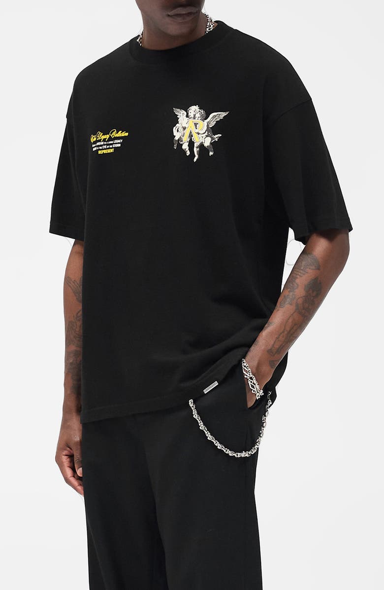 Represent Legacy Cherubs Cotton Graphic T-Shirt, Alternate, color, Jet Black