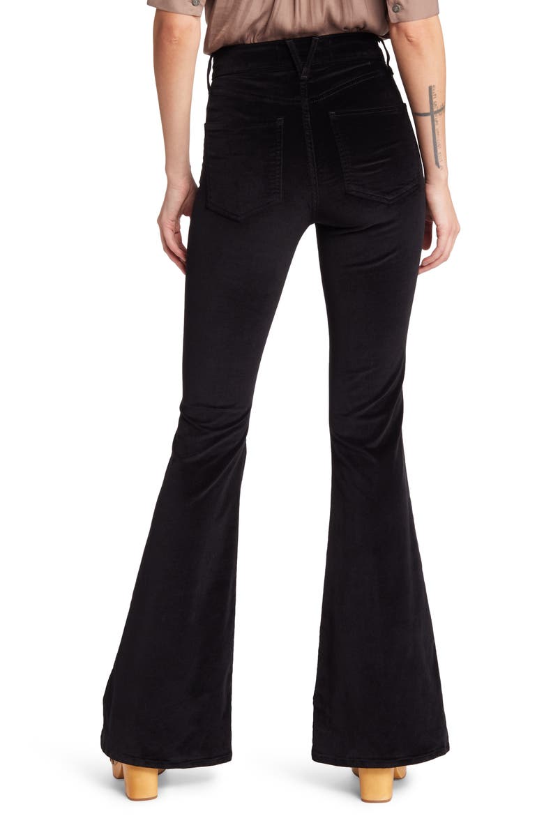 Sheridan Bell Bottom Jeans, Alternate, color, BLACK