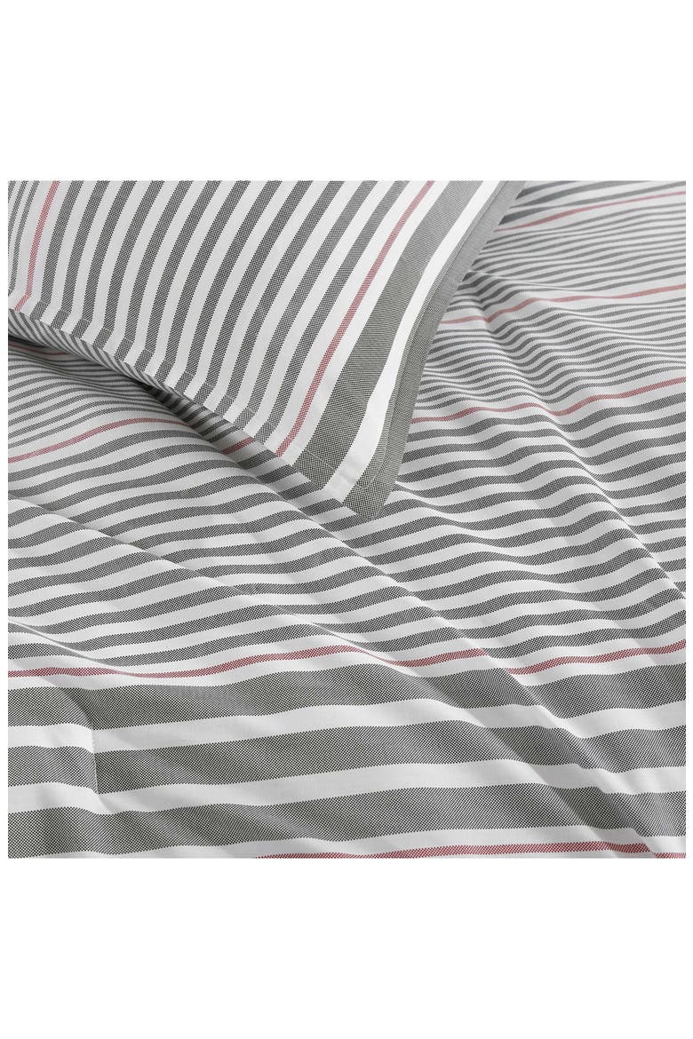 Danbury Stripe Cotton Percale Comforter & Shams Set, Alternate, color, DARK BLUE