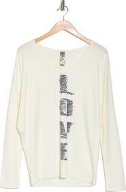 GO COUTURE Spring V-Neck Long Sleeve Pullover