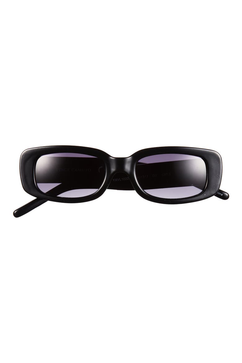117mm Gradient Rectangular Sunglasses, Main, color, BLACK