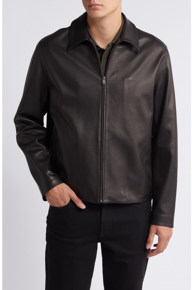 Leather Jacket, Alternate, color, BLACK