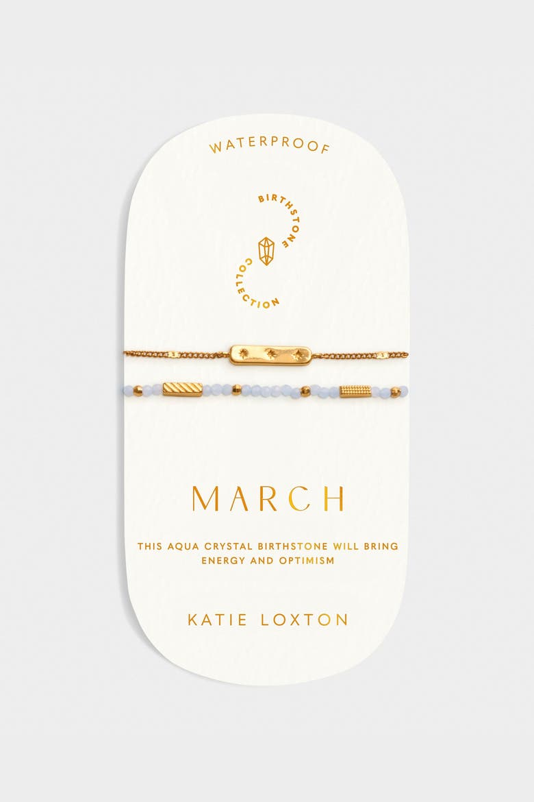 Birthstone Bracelet 'March' in Aqua Crystal, Main, color, March