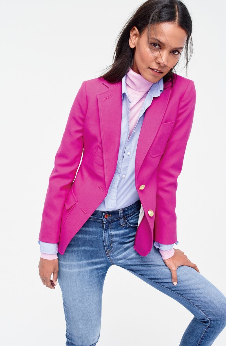 J.CREW FACTORY J.Crew 'Straight Away' Stretch High Rise Crop Jeans, Alternate, color, 