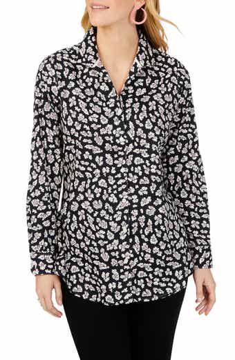 Foxcroft Lucca Floral Cotton Blouse