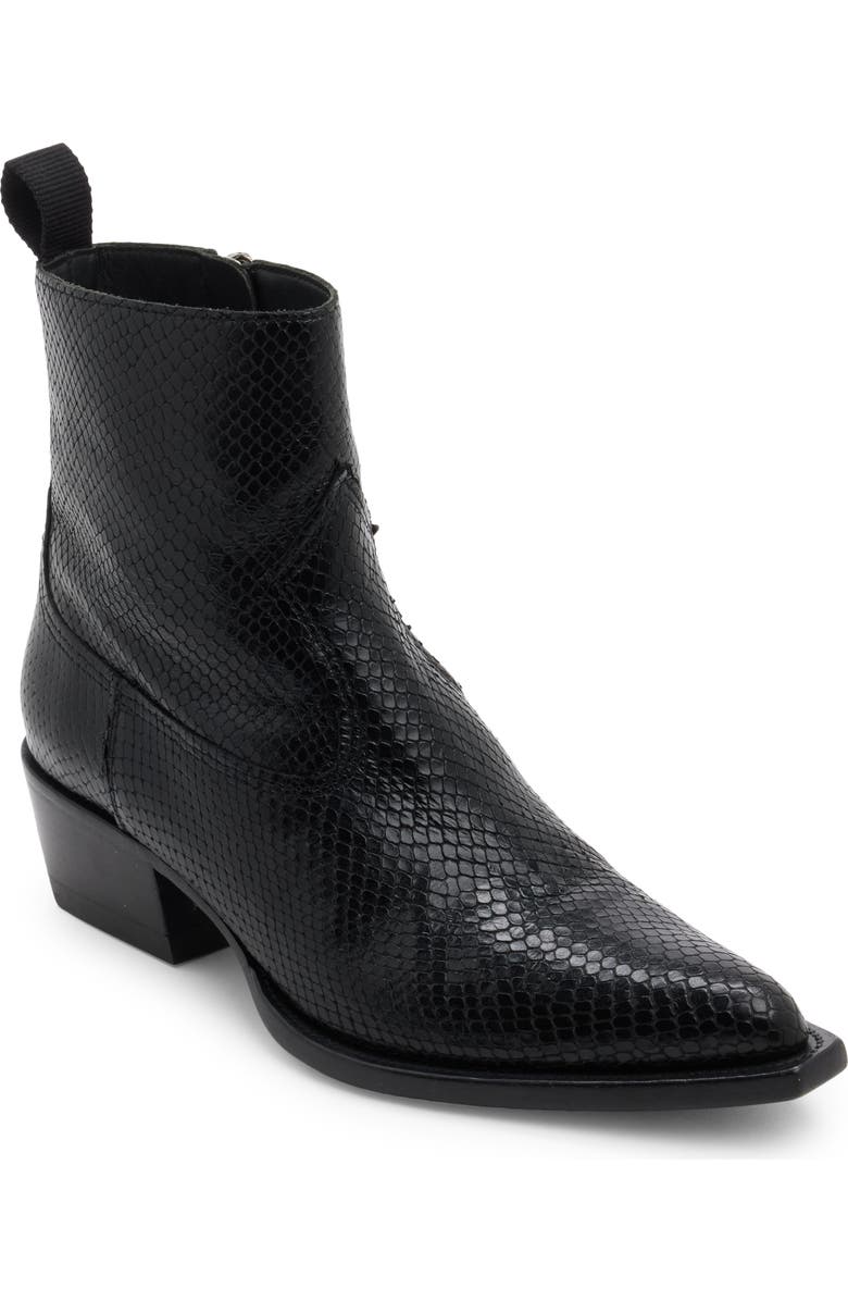 Golden Goose Debbie Snake Embossed Pointed Toe Bootie, Main, color,