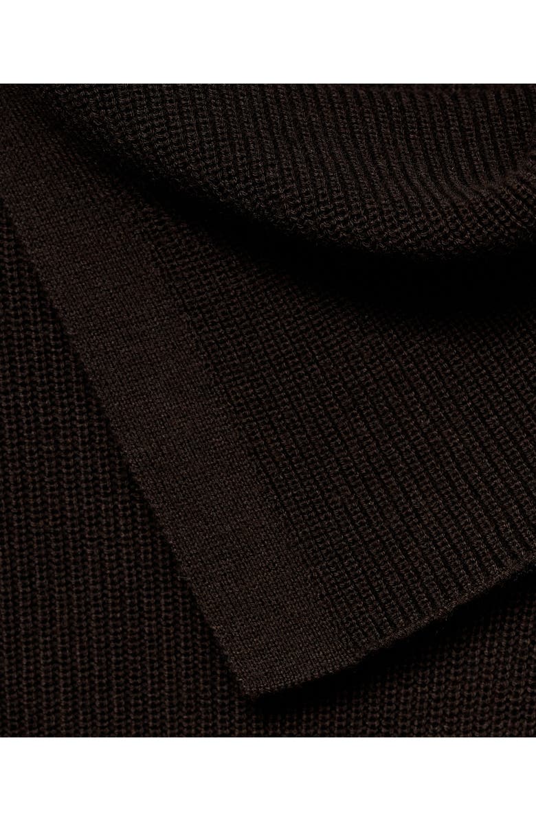 MANGO Asymmetric Neck Sweater, Alternate, color, Chocolate