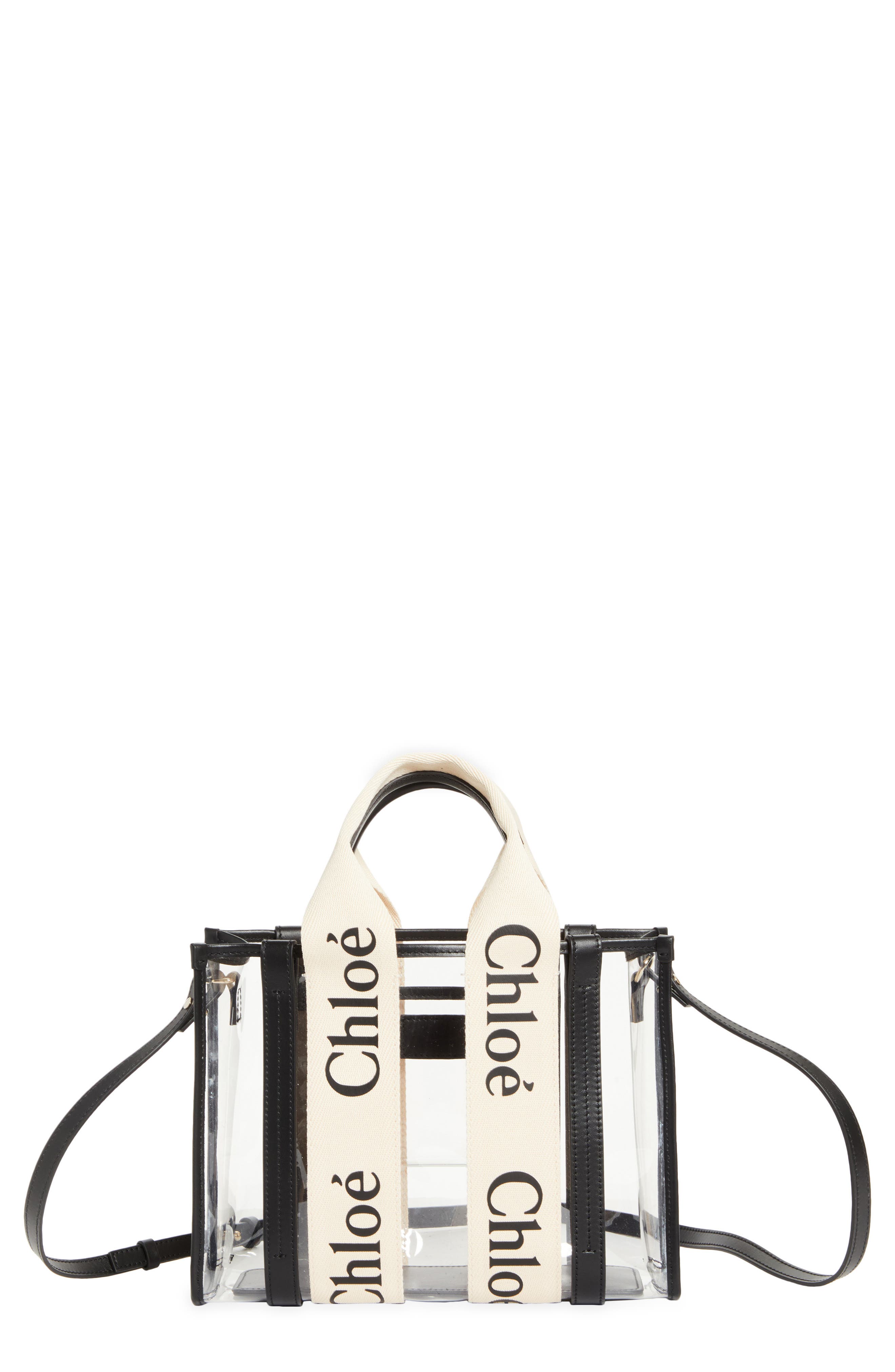 Chloé Small Woody Jelly & Leather Tote Bag, Main, color, 