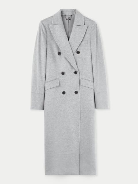 Cashmere Peak Lapel Long Coat