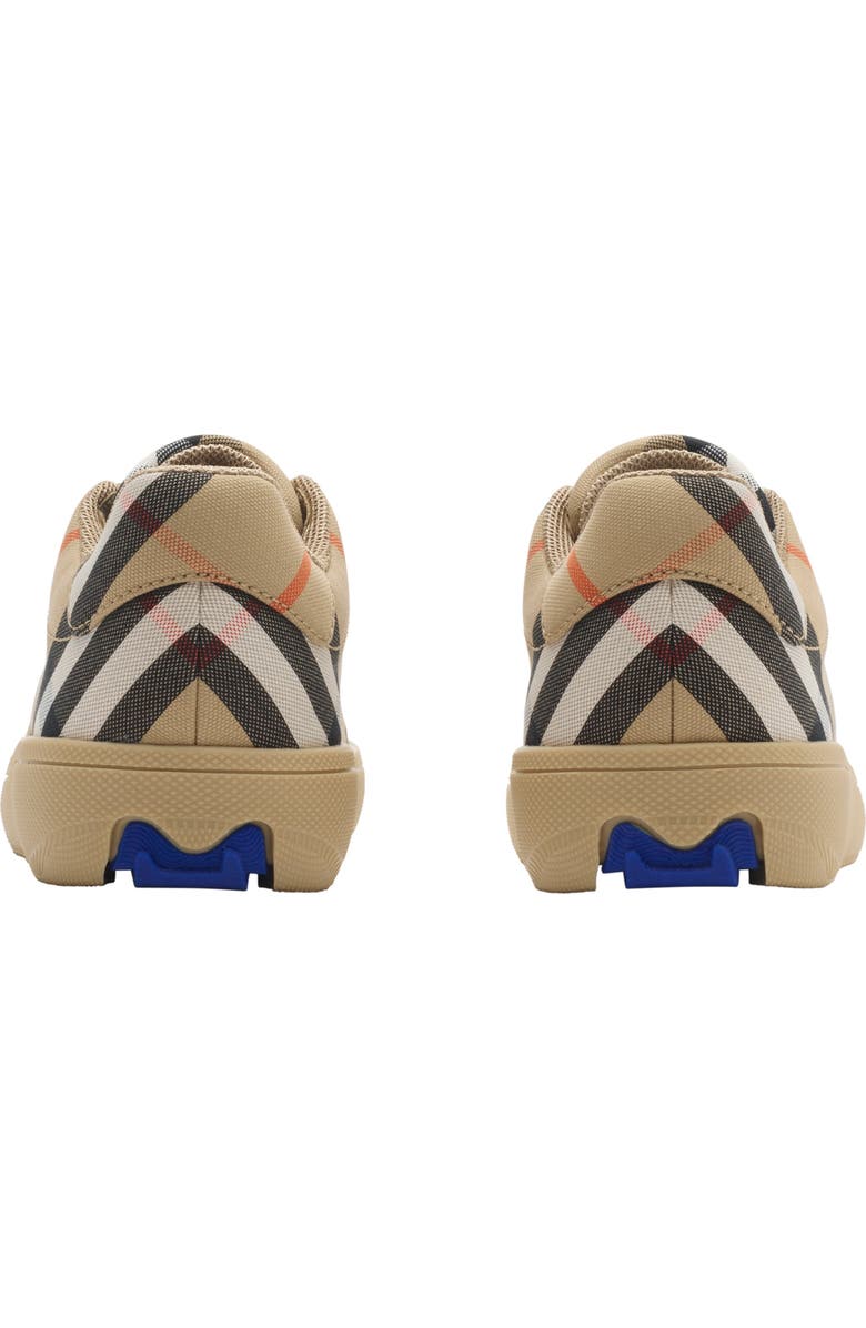 Burberry Check Sneakers, Alternate, color, Sand Beige
