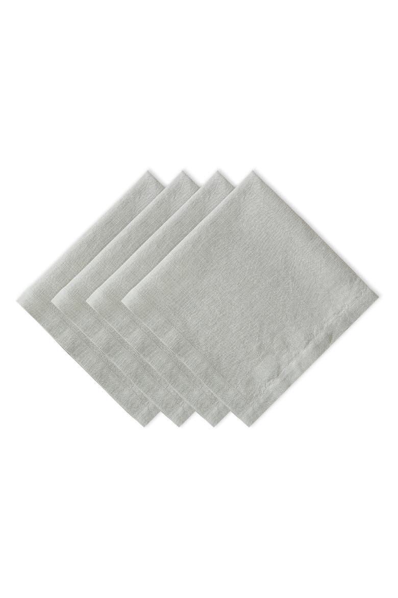 Linen Napkin Set/4, Main, color, Light Rain