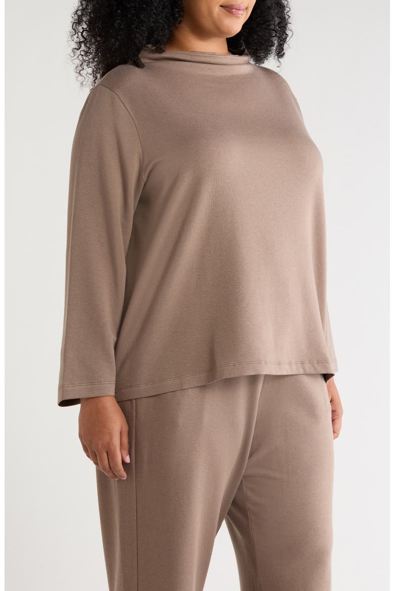 Funnel Neck Long Sleeve Top, Alternate, color, CBLST