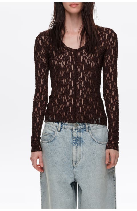 Lace Fitted T-shirt