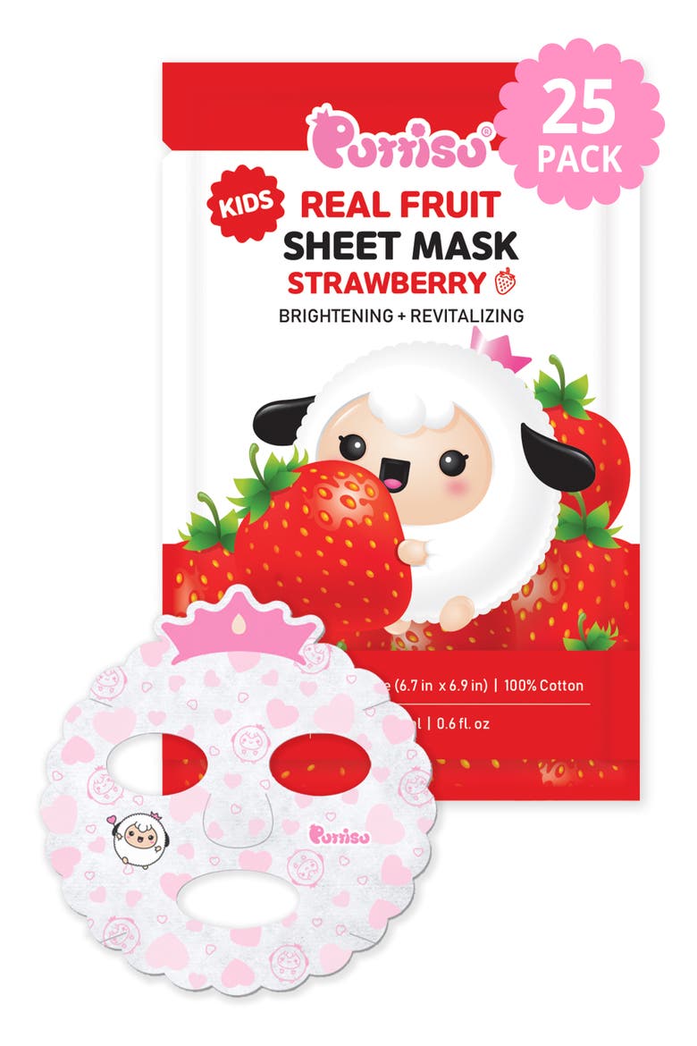 Facial Mask Sheet Set, Alternate, color, Strawberry